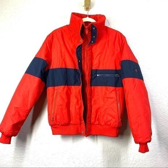 ROFFE Vintage Skiwear Thermal Insulated Red Ski Jacket -‎ Thinsulate - Picture 5 of 14